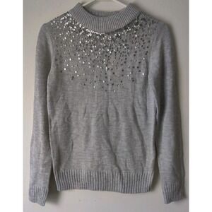 Juicy Couture Women's Gray Sequin Pull-over Sweater Size XS NWT **See‎ Pics**